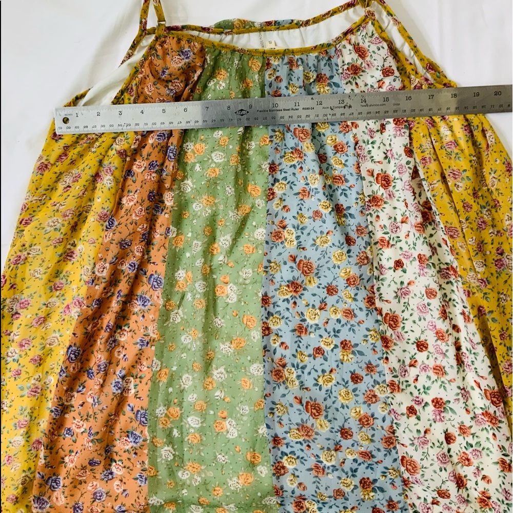 Spaghetti Strap Patchwork Sundress - image 5